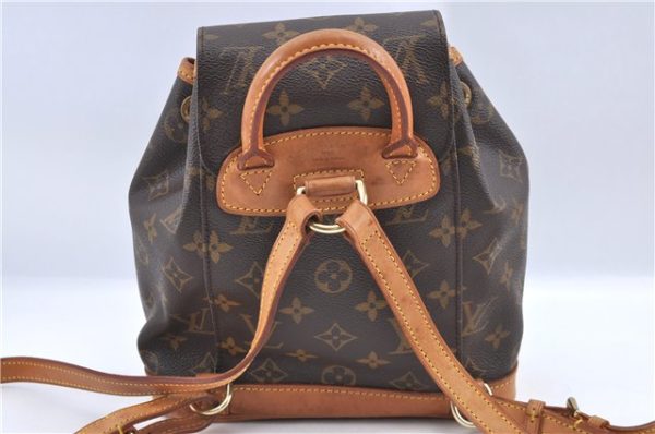 Authentic Louis Vuitton Monogram Montsouris PM Backpack M51137 LV J1162 Sale