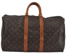 Auth Louis Vuitton Monogram Keepall Bandouliere 45 Boston Bag M41418 LV 7757D Online Hot Sale