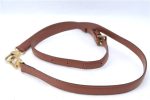 Authentic Louis Vuitton Leather Shoulder Strap Brown 38.8-45.9  LV J2013 Fashion