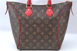 Auth Louis Vuitton Monogram Tournelle PM 2Way Shoulder Tote Bag M44027 Red J1558 Discount