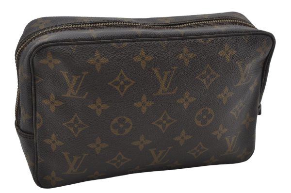 Authentic Louis Vuitton Monogram Trousse Toilette 23 Clutch Bag M47524 LV 2865E Cheap