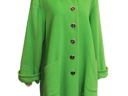 Authentic Christian Dior Mademoiselle Wool Coat Green CD J3393 Online Hot Sale