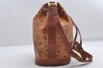 Authentic MCM Visetos Leather Vintage Shoulder Cross Body Bag Purse Brown 1417E Discount