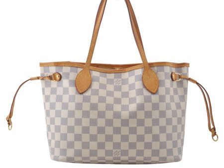 Authentic Louis Vuitton Damier Azur Neverfull PM Tote Bag N51110 LV 5431E Discount