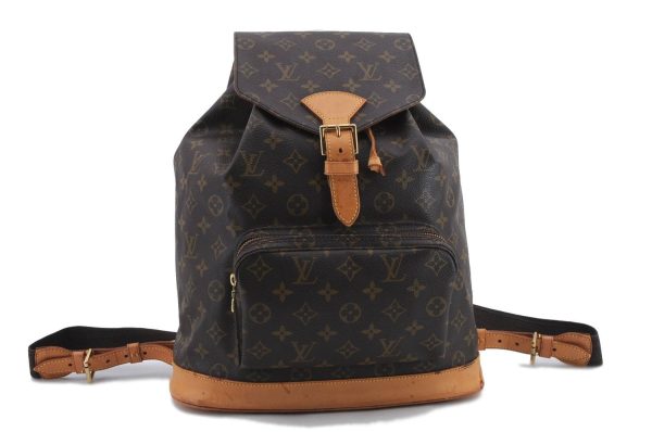 Authentic Louis Vuitton Monogram Montsouris GM Backpack M51135 LV 9002C Discount