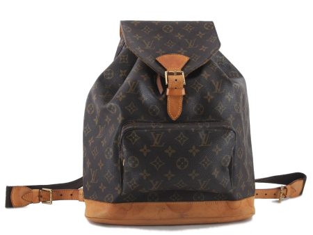 Authentic Louis Vuitton Monogram Montsouris GM Backpack M51135 LV 8858C Sale