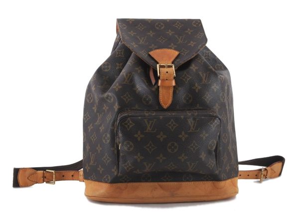 Authentic Louis Vuitton Monogram Montsouris GM Backpack M51135 LV 8858C Sale