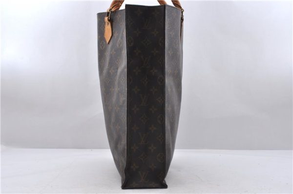 Authentic Louis Vuitton Monogram Sac Plat Hand Bag M51140 LV 4638D Online Sale