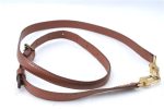 Authentic Louis Vuitton Leather Shoulder Strap Brown 38.8-45.9  LV J2013 Fashion