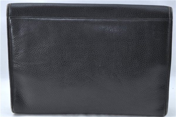 Authentic CELINE Documents Case Leather Black J1977 For Discount