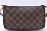 Authentic Louis Vuitton Damier Pochette Accessoires Pouch Purse N51985 LV 0092E Online Sale