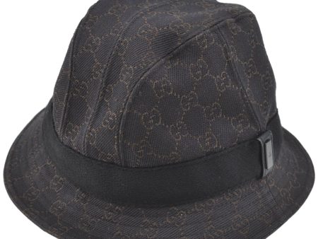 Authentic GUCCI Bucket Hat GG Canvas Size L 030367 Brown H8223 For Discount