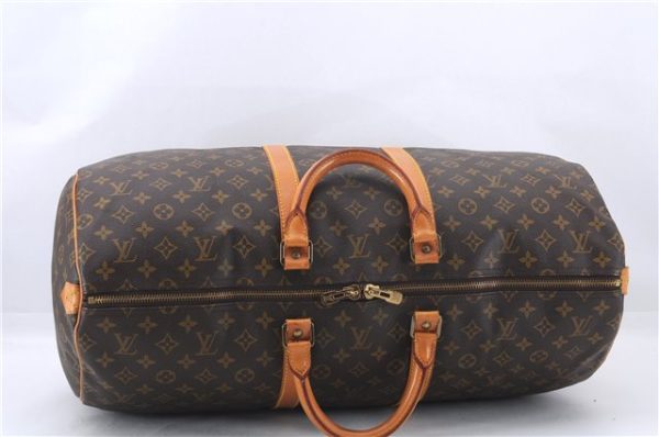 Authentic Louis Vuitton Monogram Keepall 55 Travel Boston Bag M41424 LV 1387E For Cheap