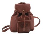 Authentic GUCCI Vintage Bamboo Backpack Leather Brown 9325D Sale