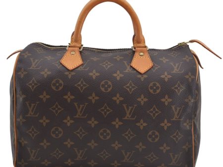 Authentic Louis Vuitton Monogram Speedy 30 Hand Boston Bag M41526 LV 5408E on Sale