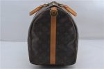 Auth Louis Vuitton Monogram Keepall Bandouliere 50 Boston Bag M41416 LV 9116D For Sale