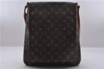 Authentic Louis Vuitton Monogram Musette Shoulder Cross Body Bag M51256 LV 5603E For Sale