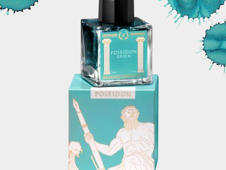 Laban Greek Mythology Ink Bottle, Poseidon Green - 50ml on Sale