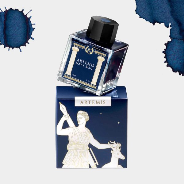 Laban Greek Mythology Ink Bottle, Artemis Navy Blue - 50ml on Sale