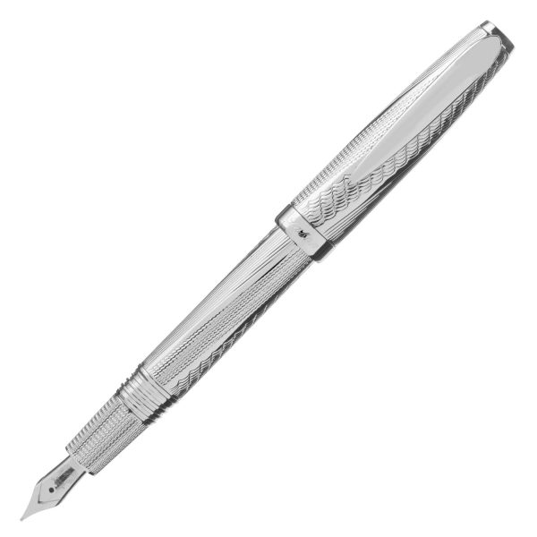 Laban Macerata Fountain Pen - Sterling Silver For Sale