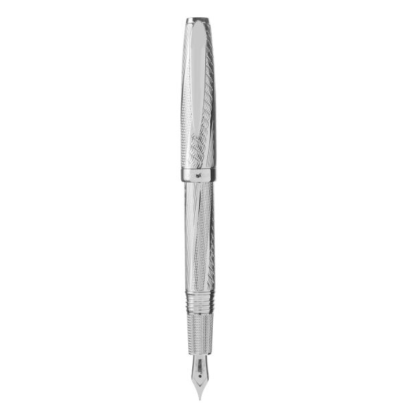 Laban Macerata Fountain Pen - Sterling Silver For Sale