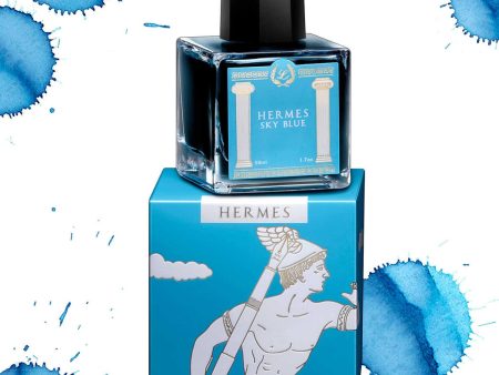 Laban Greek Mythology II Ink Bottle, Hermes Sky Blue - 50ml Cheap