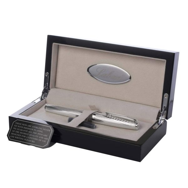 Laban Macerata Fountain Pen - Sterling Silver For Sale