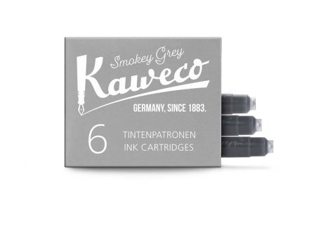 Kaweco Small Ink Cartridges, Smokey Grey - Pack Of 6 on Sale