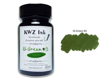 KWZ Iron Gall Green #3 Ink Bottle - 60ml Fashion