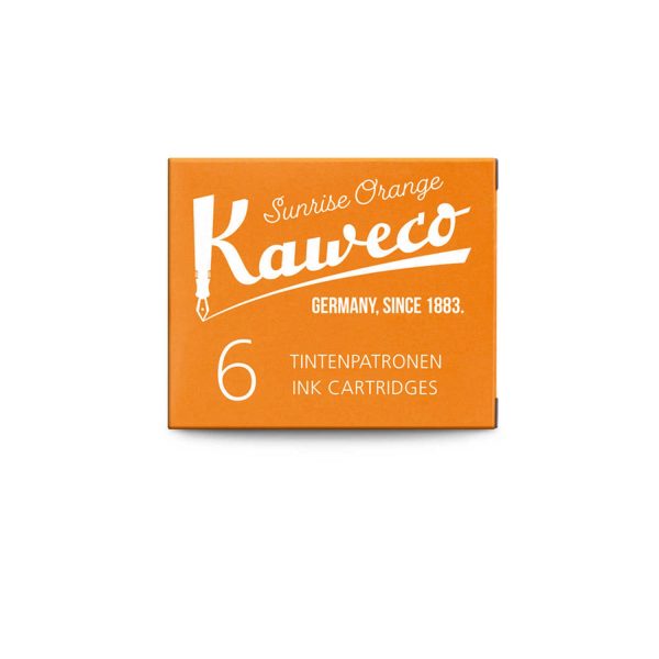 Kaweco Small Ink Cartridges, Sunrise Orange - Pack Of 6 For Discount