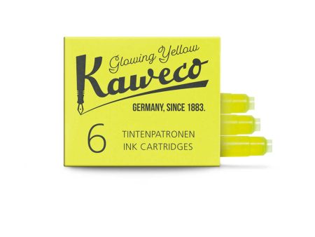 Kaweco Small Ink Cartridges, Glowing Yellow - Pack Of 6 Sale