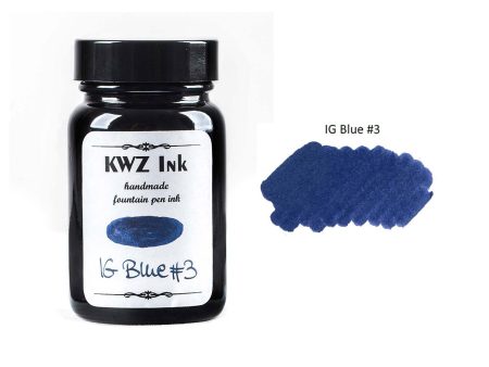 KWZ Iron Gall Blue #3 Ink Bottle - 60ml For Discount