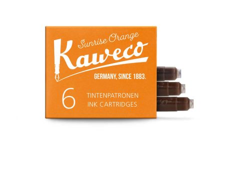 Kaweco Small Ink Cartridges, Sunrise Orange - Pack Of 6 For Discount